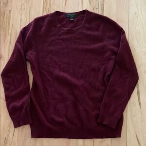 Charter Club Luxury Cashmere Burgundy Crewneck Sweater